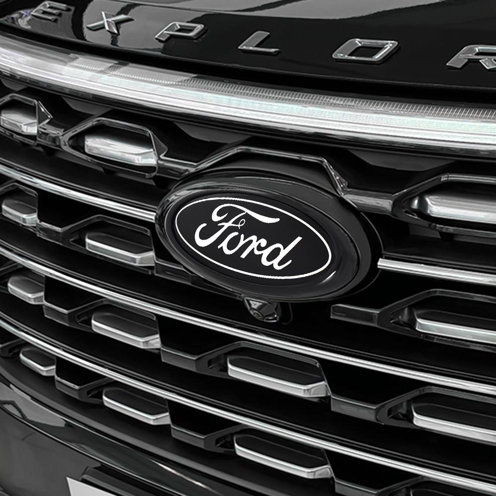 14.5cm Car Front Badge Emblem Replacement Accessories For Ford ST Fiesta Focus Mk2 3 4 Edition Mondeo Fusion Ecosport Ranger
