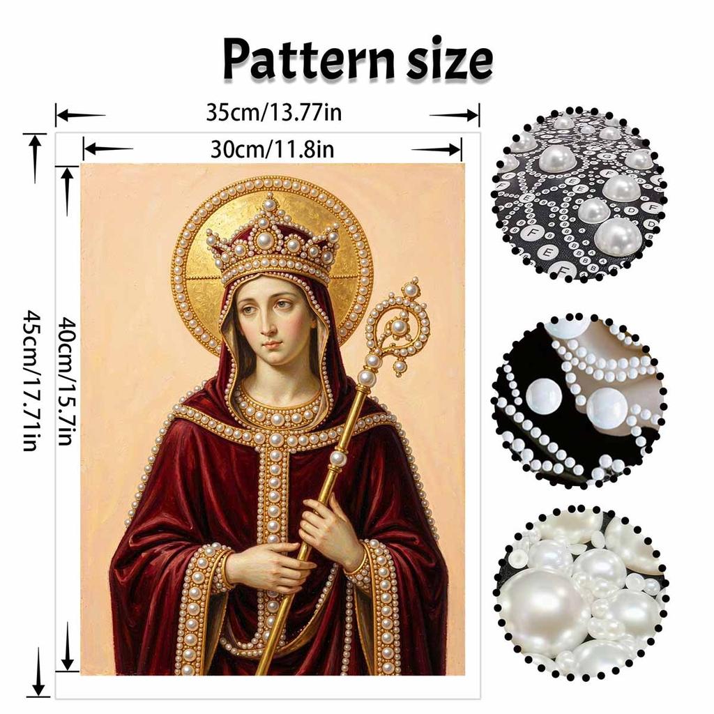 DIY 3D Pearl Diamond Painting Art Set Queen Saint Crown Home Decor Art Set Wall Art