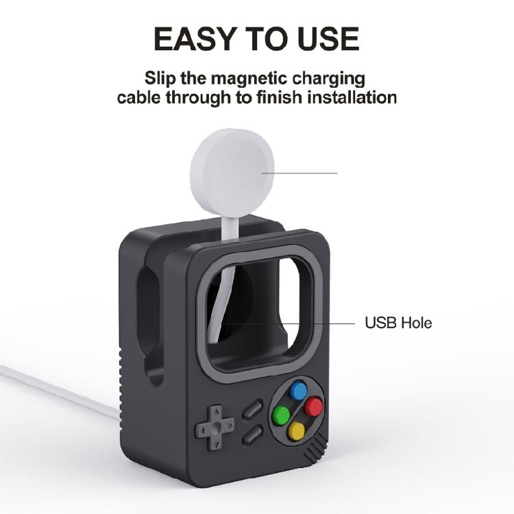 Watch Holder Desk Charging Stand with Silicone Shell, Game Console Design Charging Dock for Study Desk Daily Use