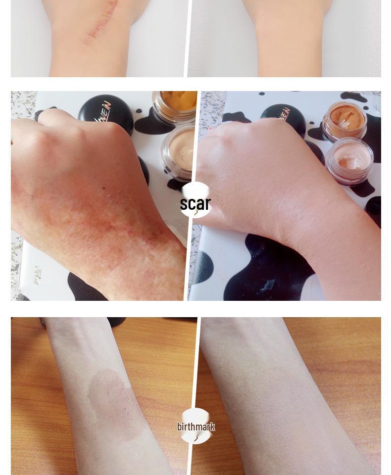 Tattoo Cover Concealer Set - Long-lasting, Waterproof, Non-transfer Foundation for Scars and Birthmarks.