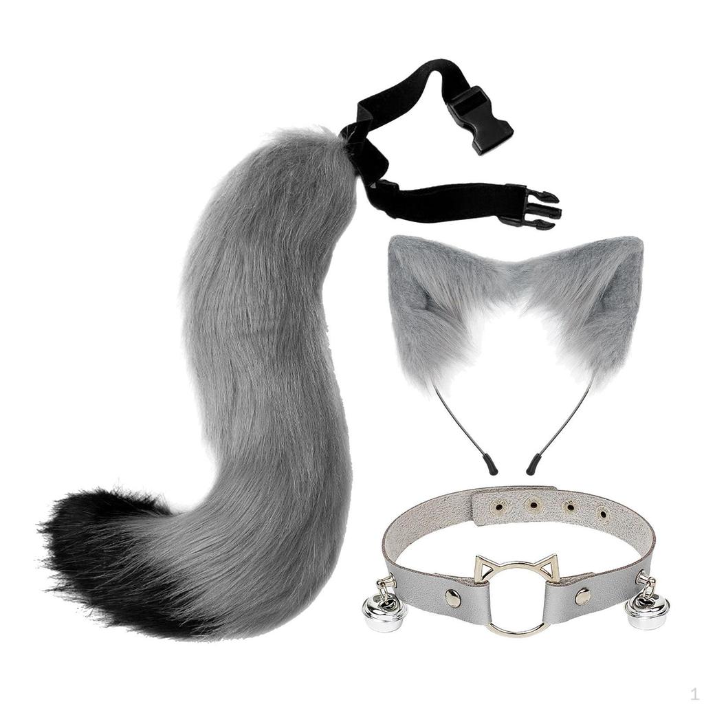Ears and Tail Set - Perfect for Cosplay Halloween Fun!