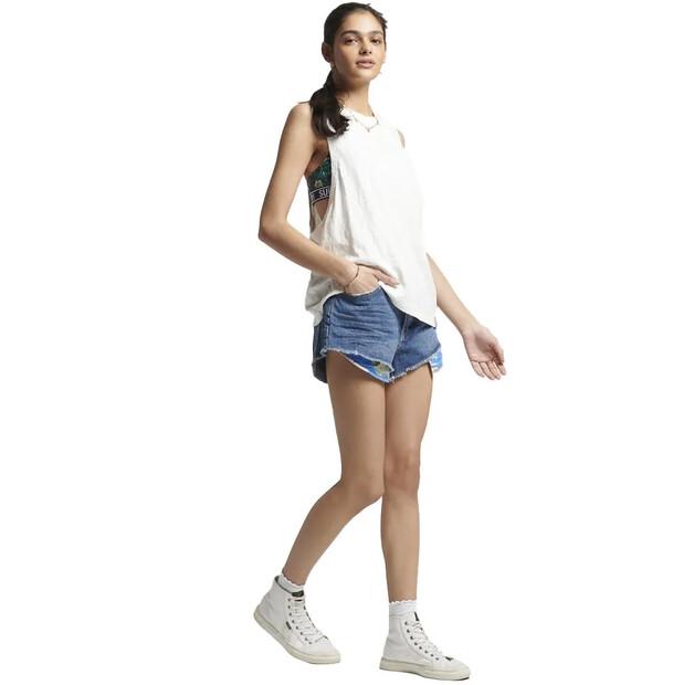 Superdry Vintage High Rise Denim Shorts