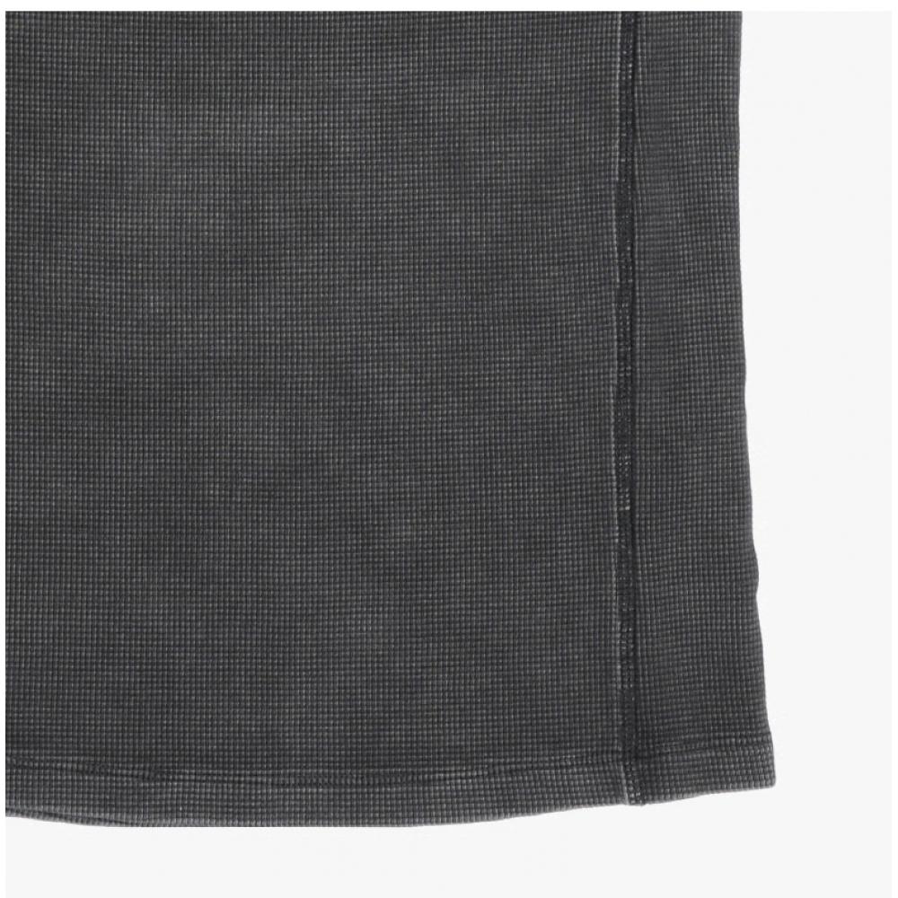 Enthiastudio Thermal Washed Black Unisex Long Sleeve Tee Es2260wb