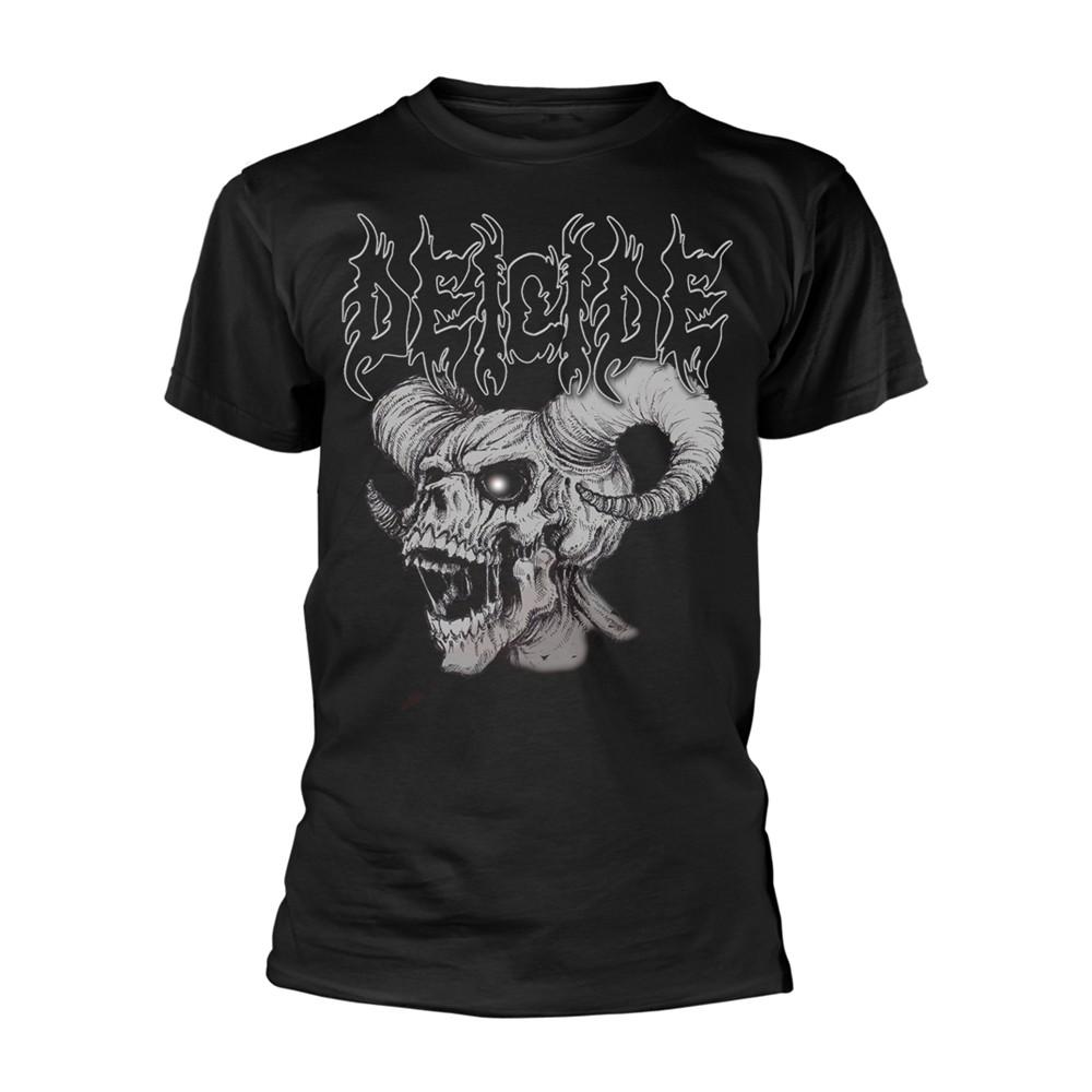 DEICIDE - SKULL HORNS BLACK T-Shirt Small M