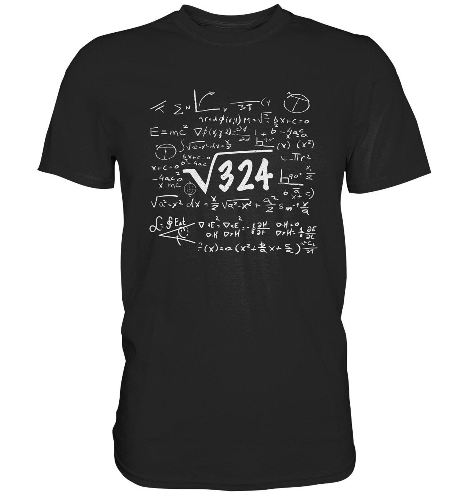 18 Years 18th Birthday Math Root Of 324 Math Tshirt L