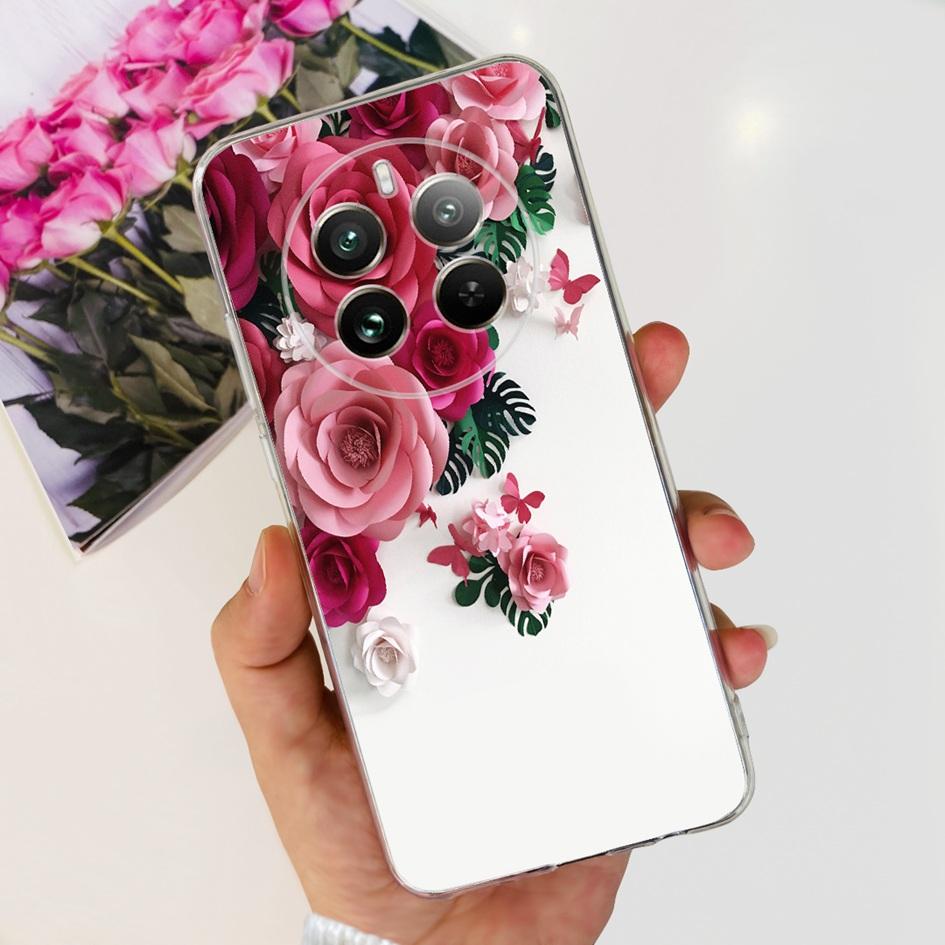 For Realme 12 Pro Plus Case Popular Flower Astronaut Soft Clear Silicone Phone Cover on Realme 12 Pro 5G 2024 Funda RMX3842 Case
