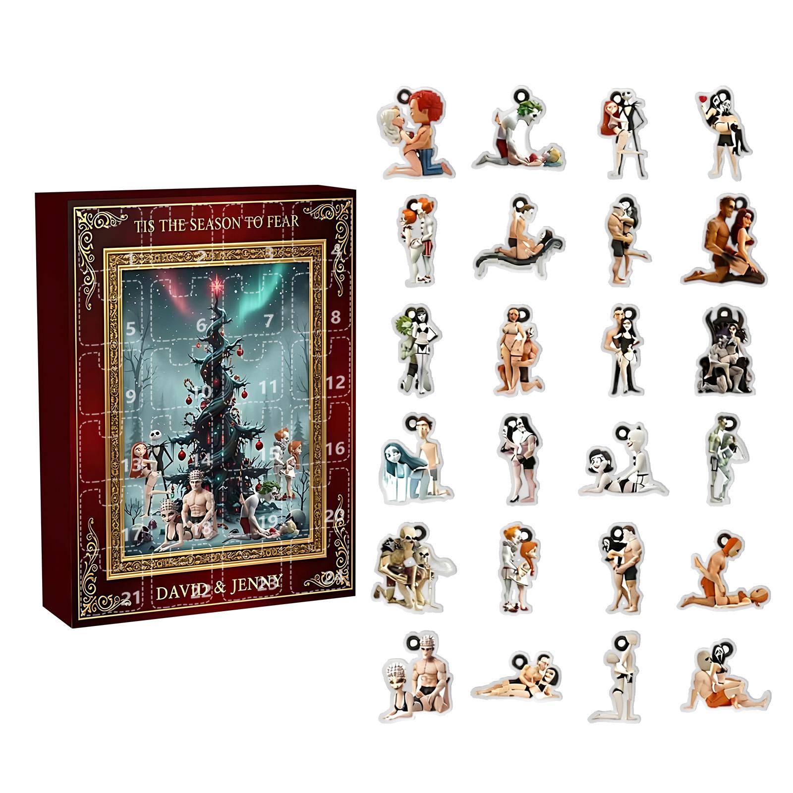 

Рождественский адвент-календарь, 24-дневный адвент-календарь, праздничная коллекция для обратного отсчета, коробка-подвеска, подходит для рождественских подарков-сюрпризов One Size белый