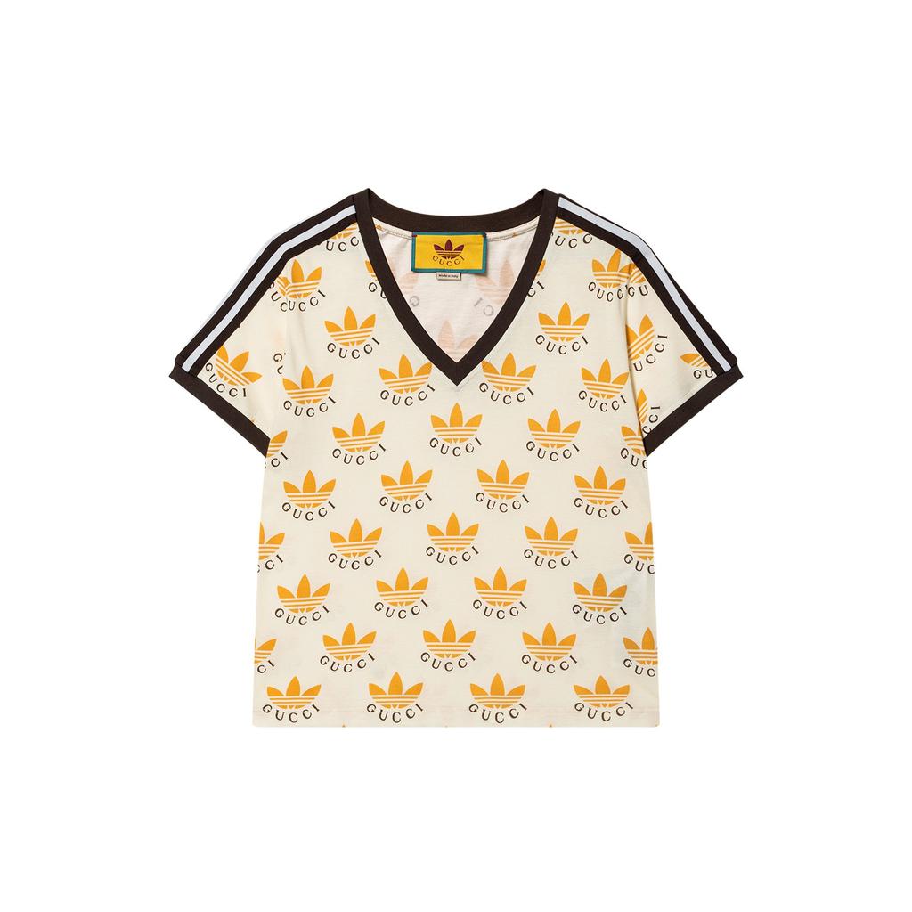 GUCCI X Adidas Trefoil Print T Shirt 693539-XJEBY-9039