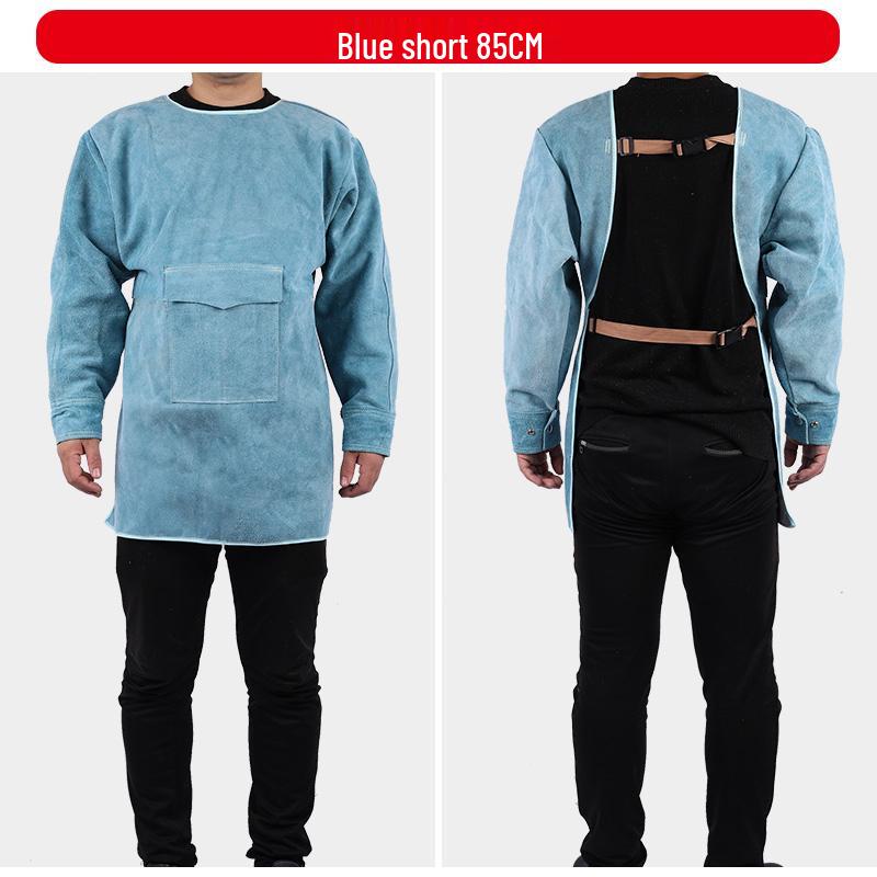 Cowhide Welding Suit – Flame Retardant, Anti-Scald, High-Temperature & Wear Resistant Leather Apron for Welders.