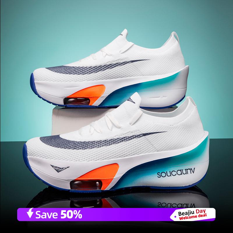 

Кросівки для бігу з повітряною подушкою Спеціалізовані Марафон Чоловічі Спортивні Дихаючі Легкі Жіночі Зручні Нековзкі Повсякденні Кросівки 40 синій