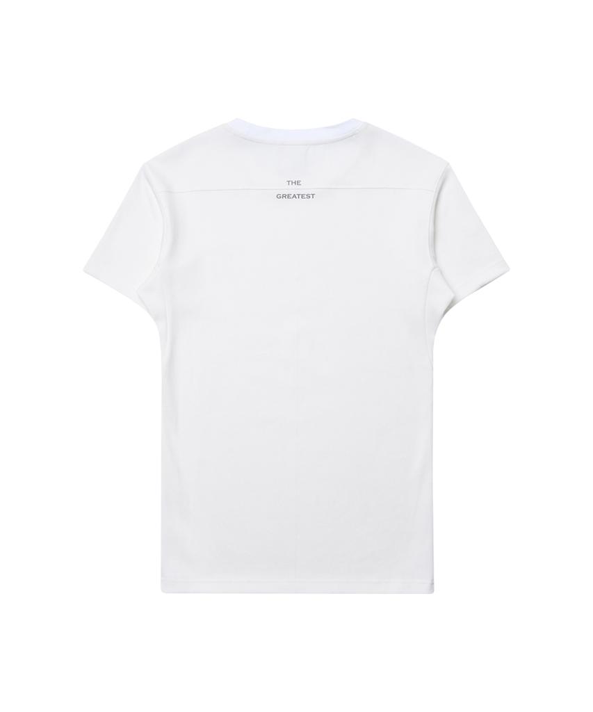 Weideun [Ali] The Greatest Muscle Fit Short Sleeve White