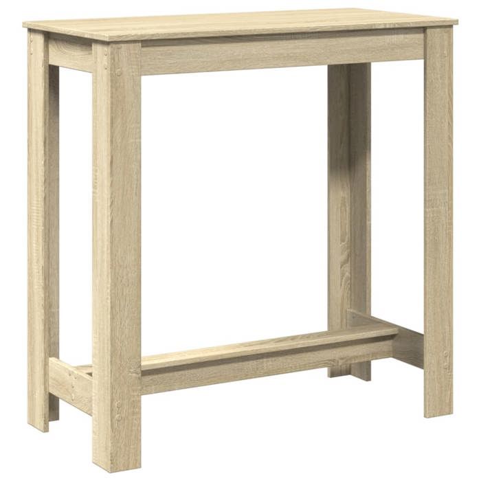 VidaXL Table de bar chêne sonoma 102x50x103,5 cm bois d'ingénierie, table de pub, table haute, table de tabouret de bar, 854411