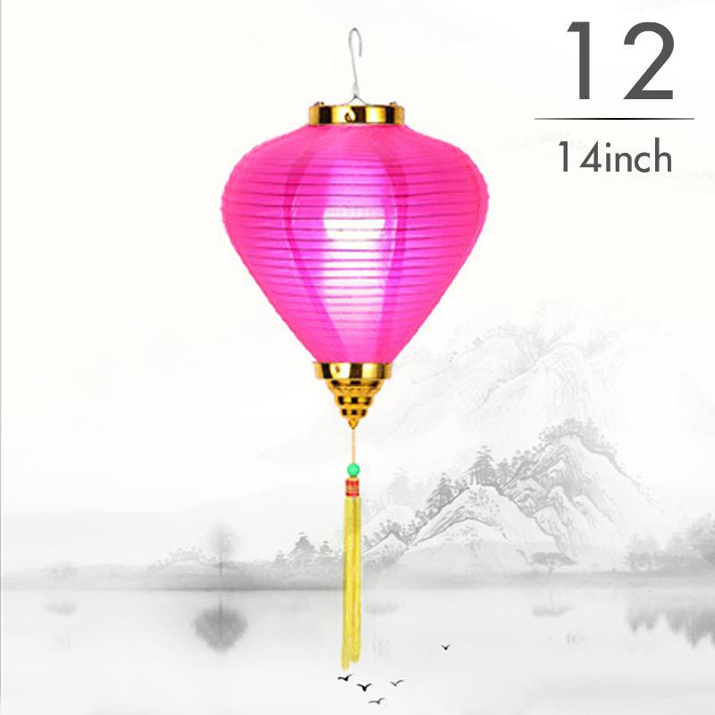 

Дешевая распродажа китайский шелковый фонарь 14/16 дюймов складной водонепроницаемый вьетнамский японский праздничный свадебный декор подвесные фонарики 2Pcs