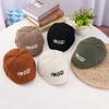 Kids Corduroy Beret Hat Autumn Winter Baby Boy Newsboy Cap Girl Stylish Forward Hat Warm Children Headwear
