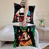 Cute Color Dogs Cushion Cover Anti-dustmite Pillowcase Invisible Zipper Silky Short Plush Sofa Cushion Cover