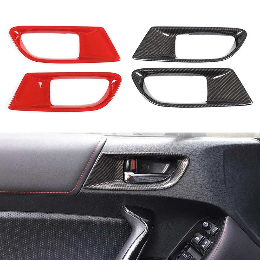 2PCS Car Door Inner Handle Bowl Decoration Cover Sticker for Toyota 86 Subaru BRZ 2012-2020 Auto Car Accessories Interior Decor