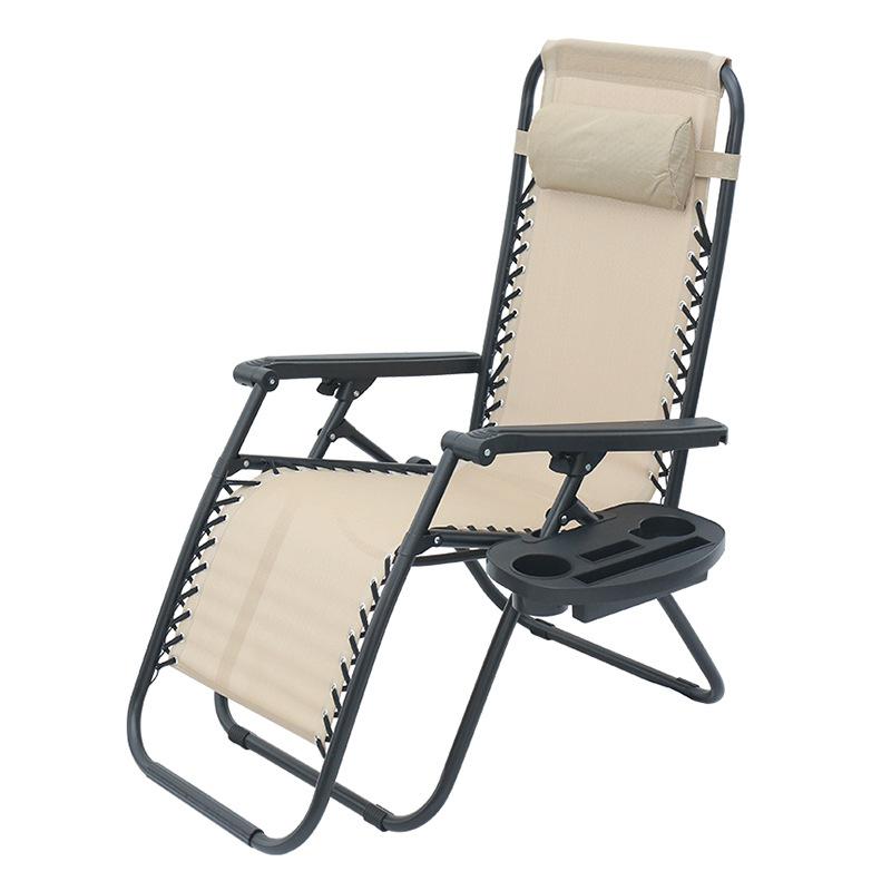 Outdoor Camping Beach Chair Office Lunch Break Chair Hot Folding Reclining Chair Garden Balcony Chair