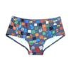 UXH Herren Europäische & Amerikanische Handbemalte Graffiti Low-Rise Badehose: Sexy Lässige Strandshorts