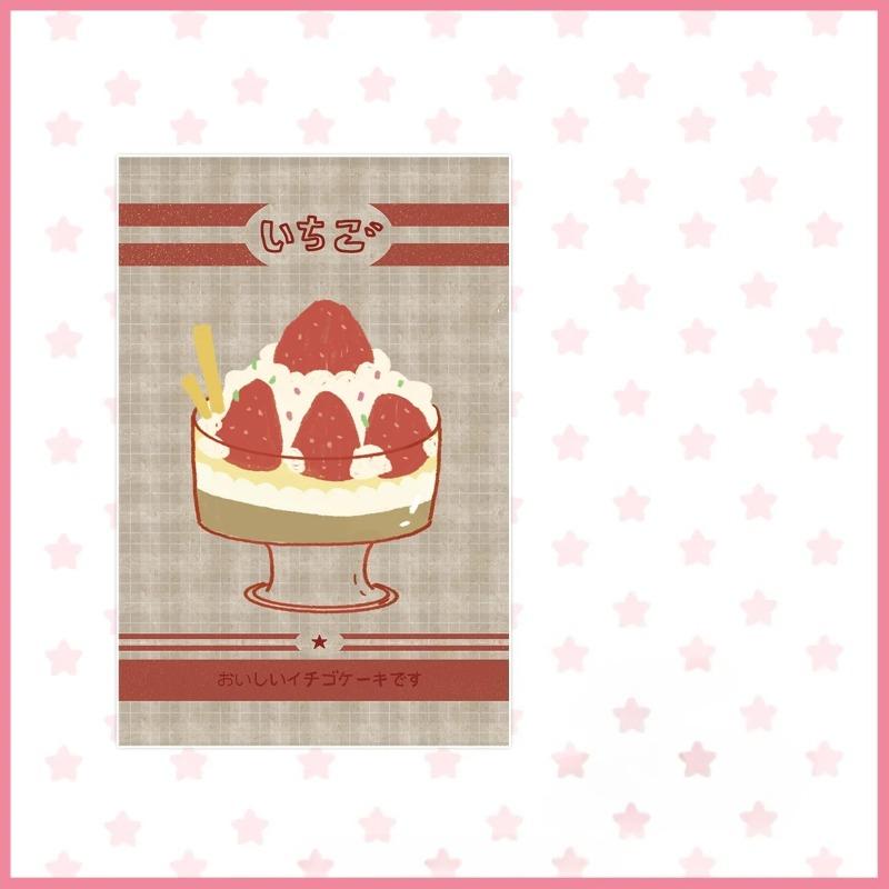 50Pcs Strawberry Memo Pads Kawaii Korean Style M5 Scrapbook Paper Journal Ins Tomato Notepad Grid Base Paper Decor Supplies