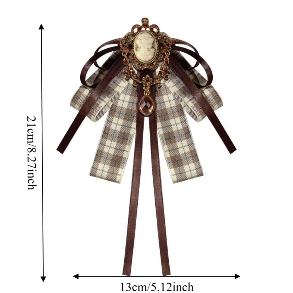 Ribbon British Retro Brooch Elegant Bow Accessory Academic-style Bow Brooch Women Accessory