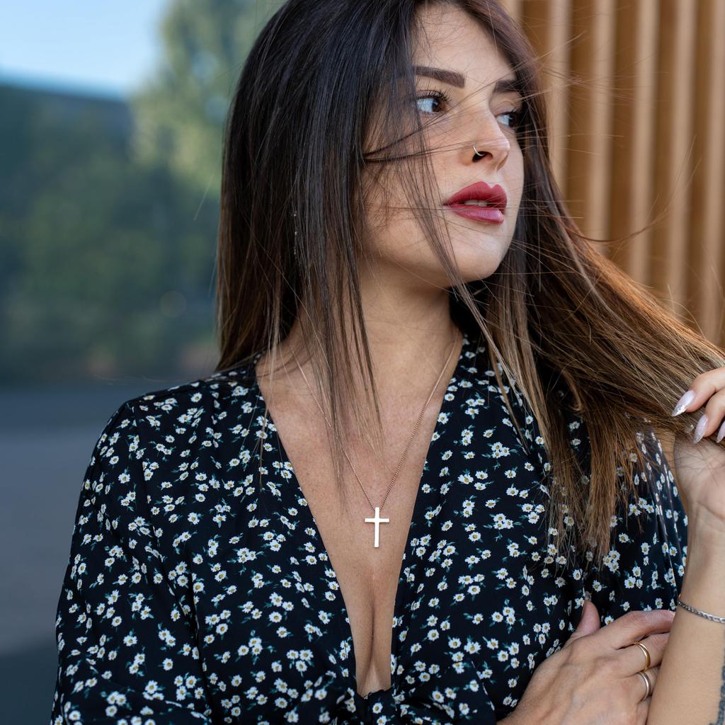 SERASAR Necklace Rose Gold Stainless Steel 18 Carat