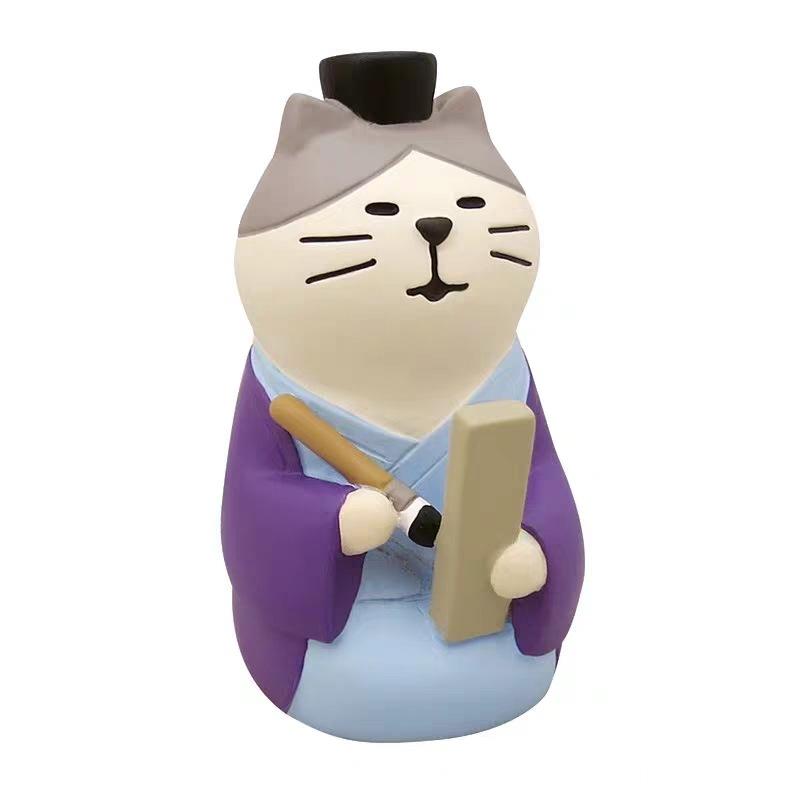 2025 Japan Zakka Cat Bookstore Scene Decoration Bookshelf Decoration Collectible Home Decor Resin Craft Toy Japan Ornaments