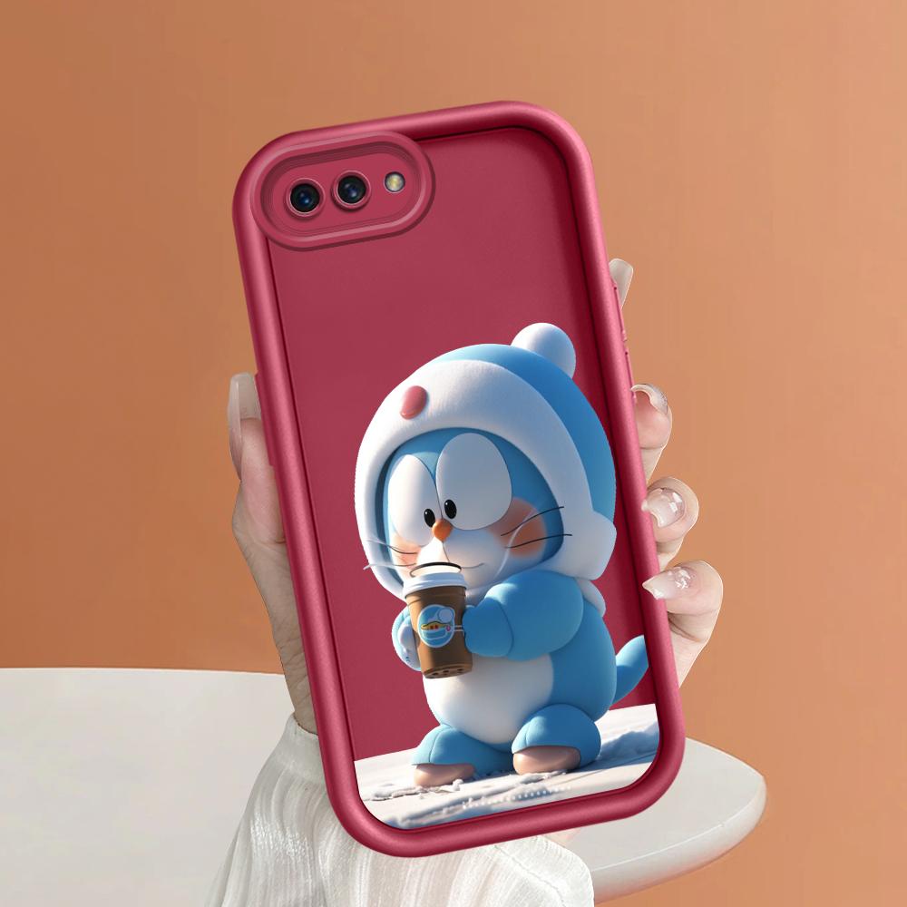 Scări pătrate din silicon moale, model de desene animate, acoperire completă, protecție pentru cameră, husă rezistentă la șocuri pentru OPPO Reno Realme OnePlus