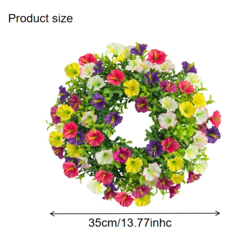 

Decorative Round Wreath with Silk Trumpet Flowers and Vine Garland for Seasonal Neutral For home Styling 35x35cm China Mainland
