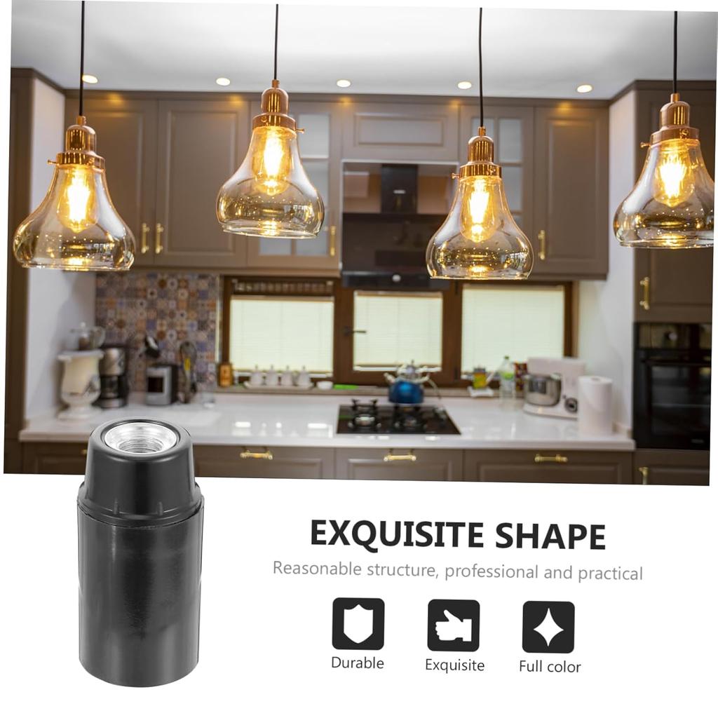 10pcs Self-Locking E14 Lamp Socket Replacement Bakelite Holder Easy Install for Home Lighting Fixtures