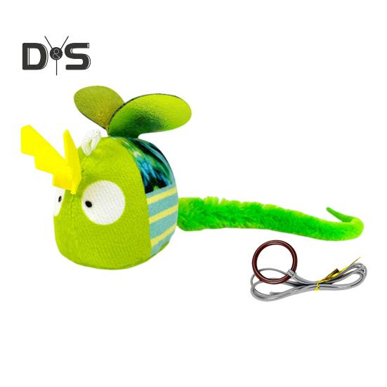 Touch Activated Chirping Insect Cat Toy Hanging Soft Plush Bee Dragonfly with Realistic Sound Interactive Cat Kicker Catnip Toy for Indoor Cats