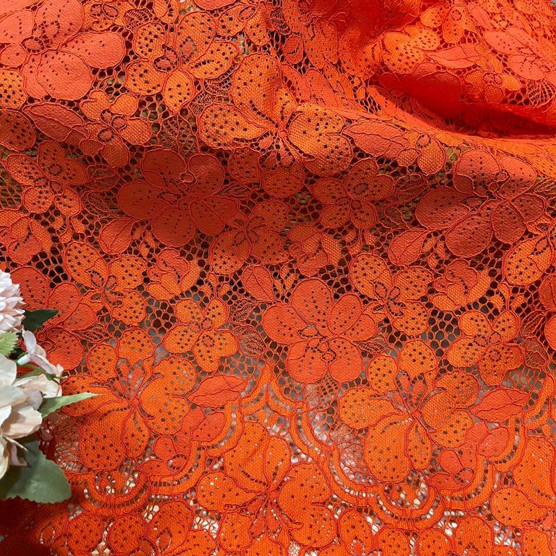 Lace Fabric 150x150cm for Dresses Clothes Sewing White Blue Hollowed-out Plain Cloth Heavy Press Yarn Three-dimensional Mesh