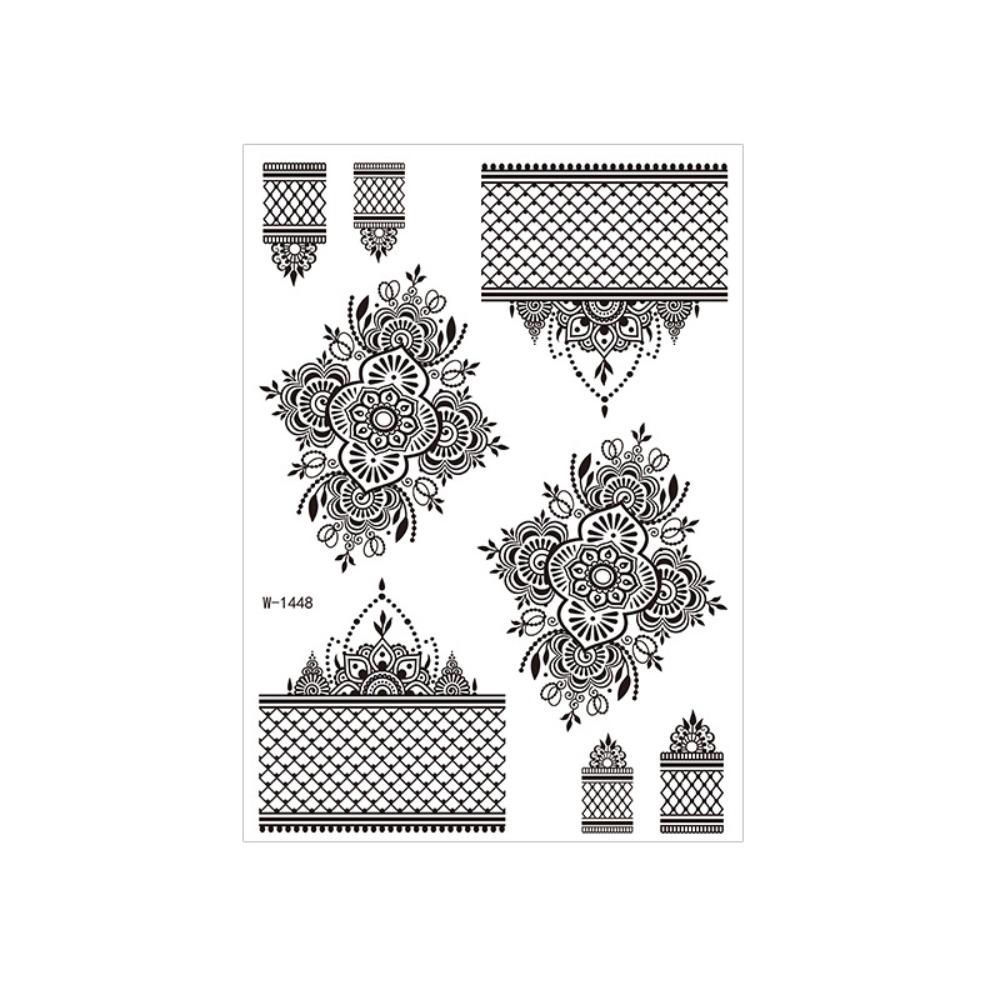 Fake Henna Tattoo Stickers India Mehndi Flower Body Art Sticker  Women/Lady/Girl