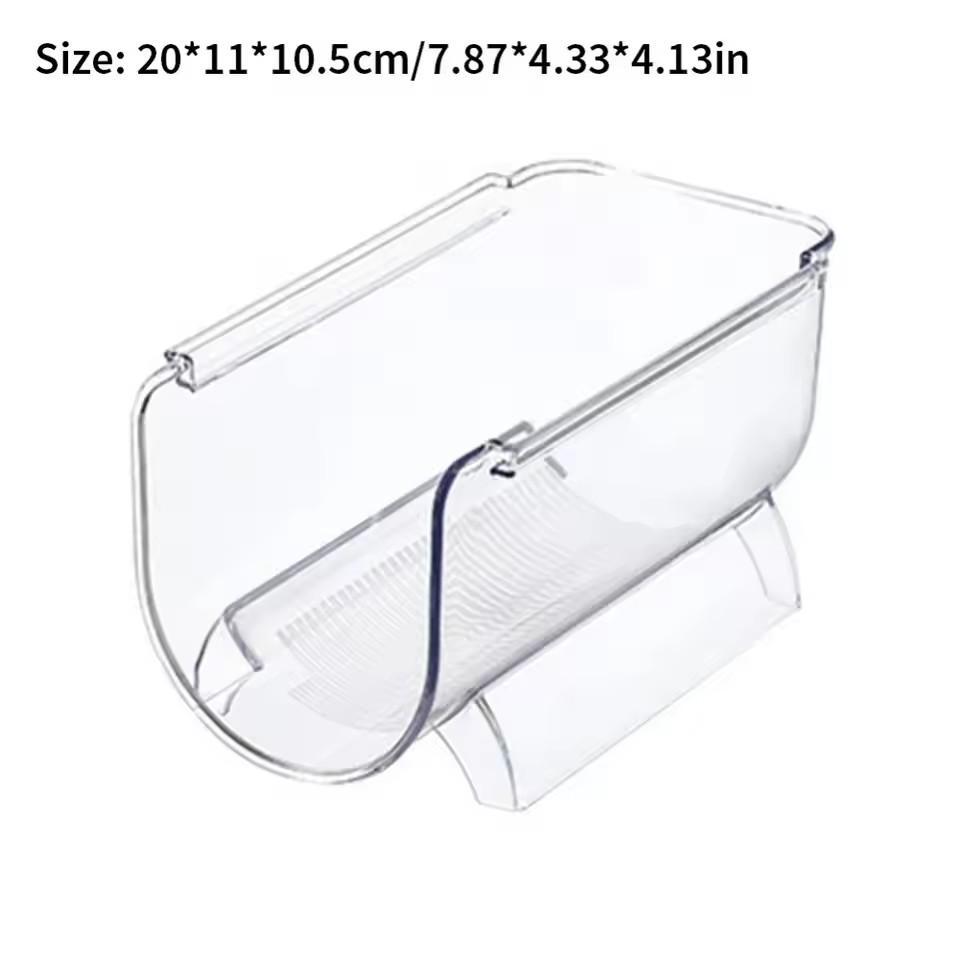 Clear Refrigerator Wine and Water Bottle Holder, Stackable Plastic Wine Rack Storage Organizer for Fridge, Cabinet, Pantry