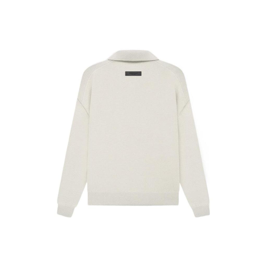 Fear of God Essentials SS22 Knit Long Sleeve Polo Men Tops Wheat FOG-SS22-157