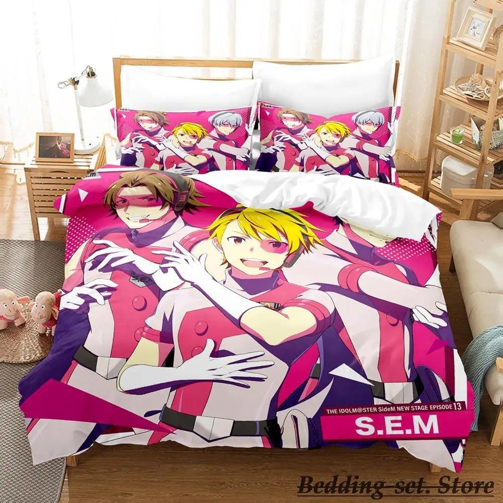 THE iDOLM@STER SideM Bedding Set Single Twin Full Queen King Size Bed Set Adult Kid Bedroom Duvetcover Sets Anime Bed