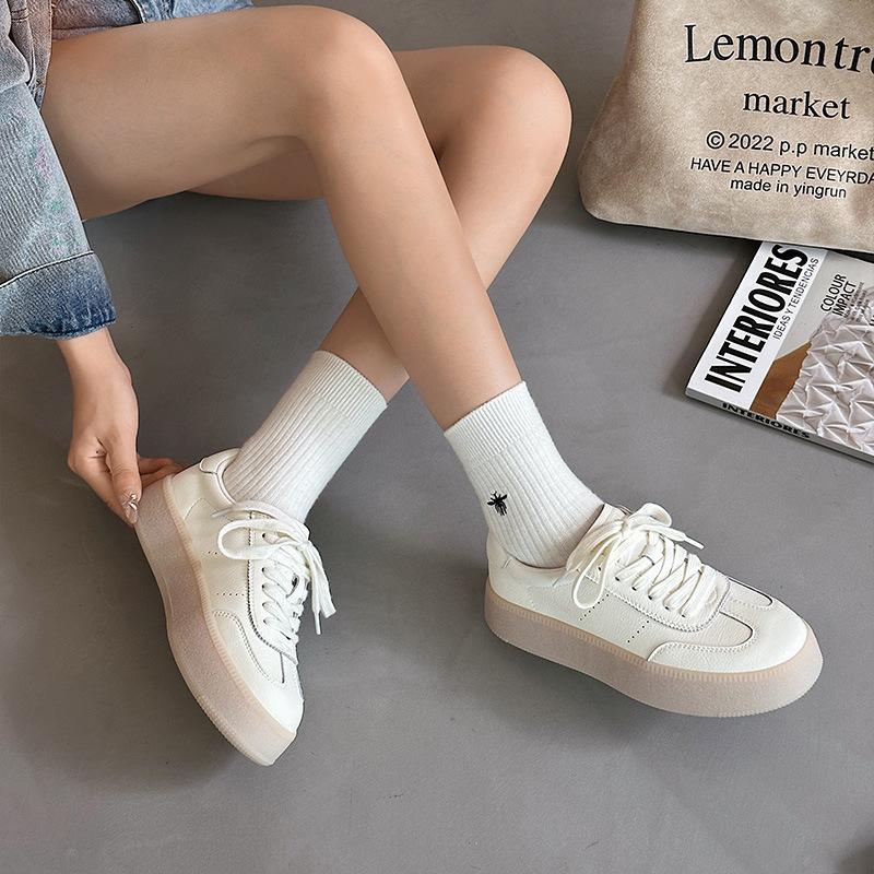 Retro German training shoes women's platform heightening new spring and autumn niche versatile casual sports board shoes