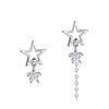 Asymmetrical Korean Style Star Tassel Stud Earrings for Women - Retro Fashion Hip Hop Jewelry