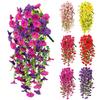 Artificial Flower Rattan Decoration Wall Hanging Roses Fake Hanging Flowers Decorative Flowers Wreath Wedding Home Garden Decor