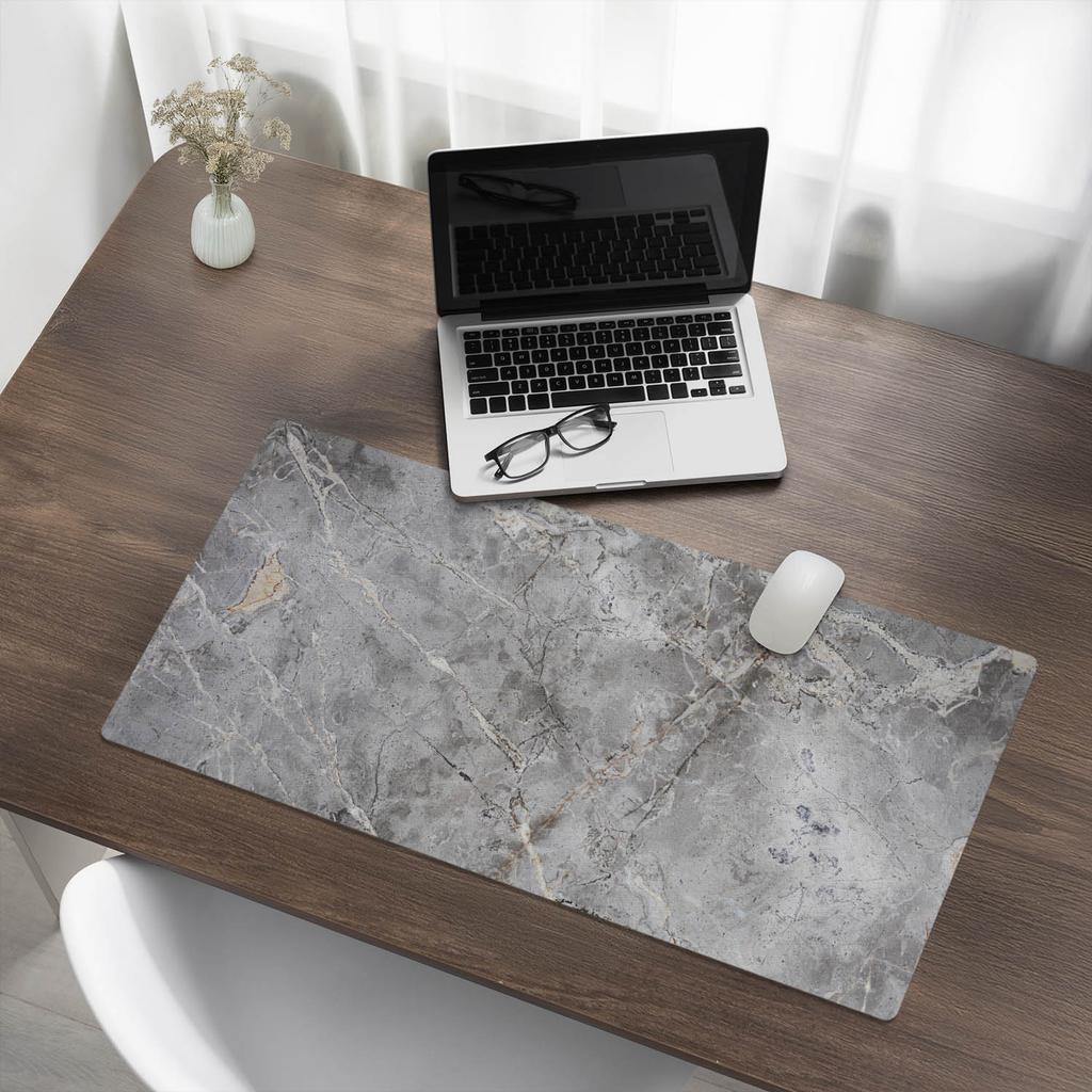 Anti-Slip Protective Desk Mat with Marble Vein Graphic 90x45 cm