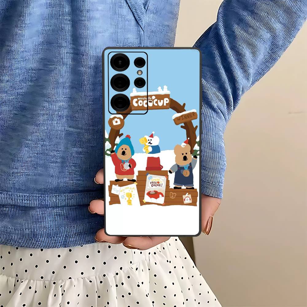Cute Bear Quokkas Phone Case For Samsung S 24 Fe 25 Ultra Plus 20 Lite 21 30 22 23 24 22 Ultra 5G Fundas
