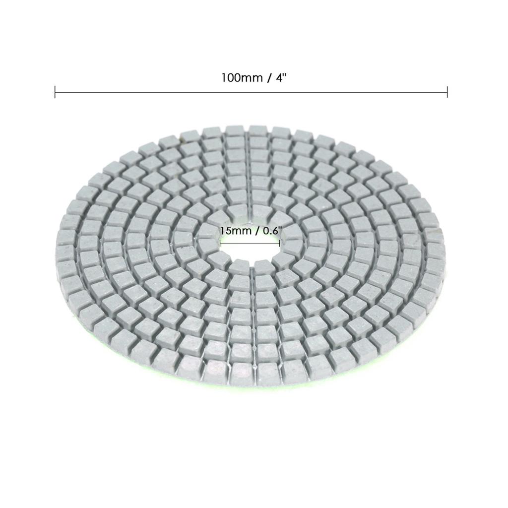 10 Piece Set Diamond Polishing Pads 4 Inch Wet/Dry Granite Stone Concrete Marble