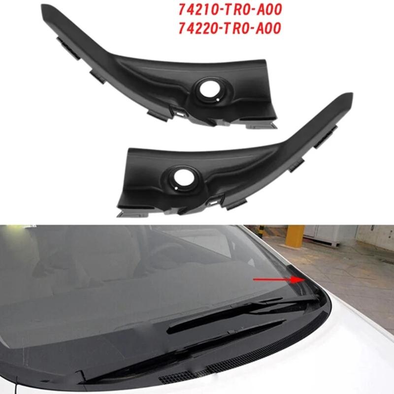 1 Pair Front Windshield Wrap Corner Trim Wiper Motor Cover for 9th 2012-2015 Replace 74220-TR0-A00 74210-TR0-A00