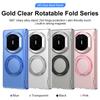 360 Degree Rotatable Metal Ring Magnetic Case For Huawei Mate X7 Stand Cover Full Hinge Protection With Glass Screen Protector