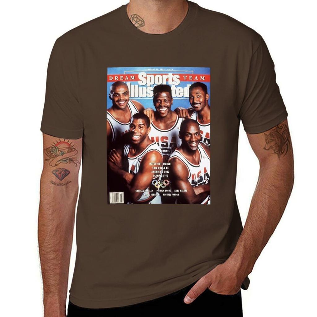 Dream Team USA Vintage 1992 Basketball Gift for Basketball Fan T-Shirt Tops Graphics Vintage Fitted T Shirts for Men