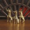 Brass Small Statue Desktop Ornament Chinese Mythical Beast Figurines Retro Home Feng Shui Decorations Crafts