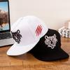 Tiger Embroidery Flat Brim Baseball Cap For Men Women Hip Hop Snapback Hat Adjustable Streetwear Trucker Caps