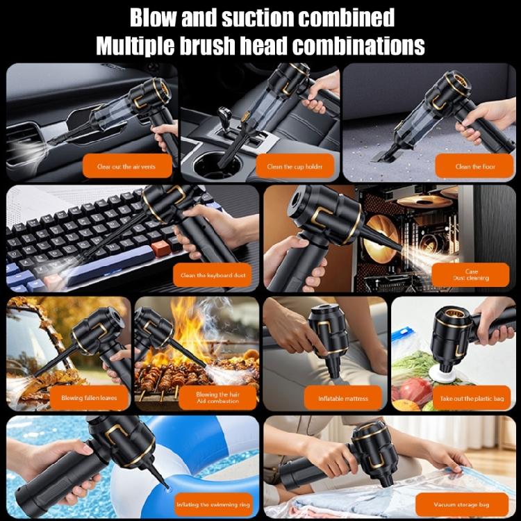 Multifunctional Car Vacuum Cleaner Featuring Removable Battery For Emergency Use High Suction And Easy Type C Charging
