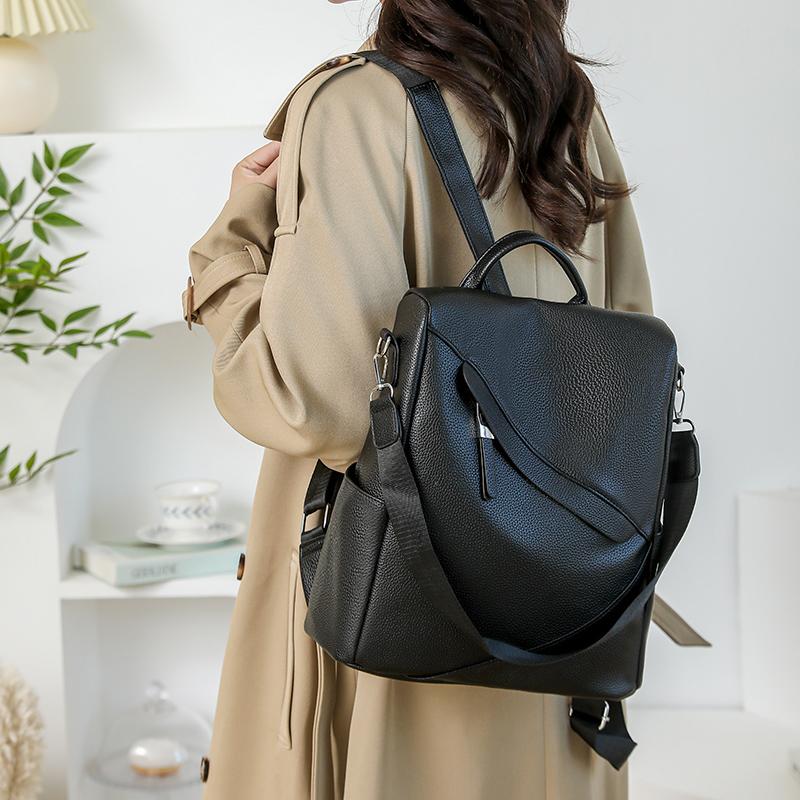 Outdoor Travel Bag PU Women's Large Capacity Backpack Multifunctional Shoulder Bag