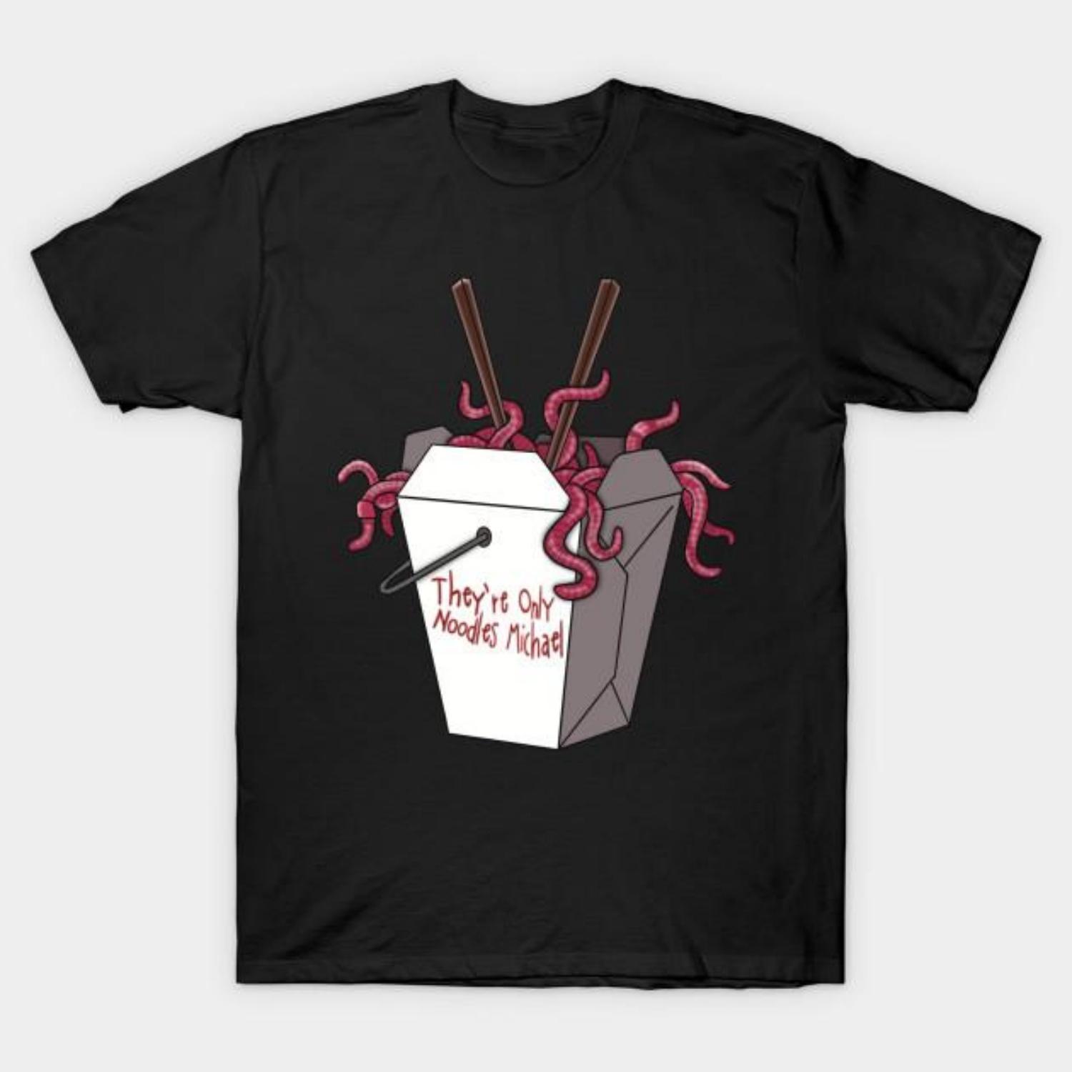 

Men Black Print T-shirt Lost Boys Noodles No-Cut Transfer Paper Print Cotton Tshirt S чёрный