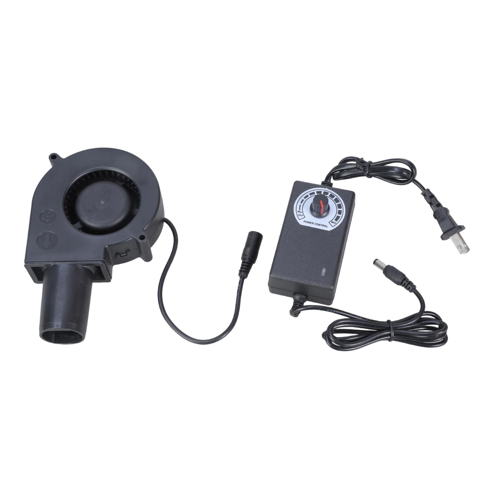 

Центробежный вентилятор 12 В с воздуховодом и регулятором скорости для вентиляции огня при барбекю на открытом воздухе